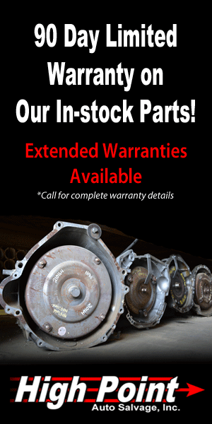 Auto parts warranties High Point Auto Salvage